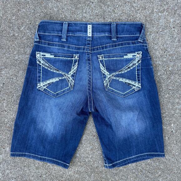 Ariat REAL Denim Blue Jean Short Bermuda Length 10019549 Size 29R - Picture 1 of 9